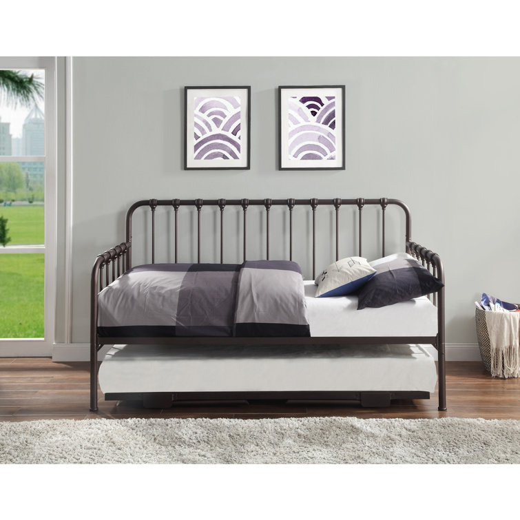 Rosalind Wheeler Blunt Twin Iron Daybed with Trundle Wayfair